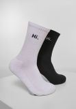 Mr. Tee HI - Bye Socks short 2-Pack black/white