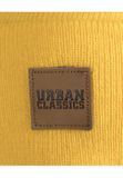 Urban Classics Leatherpatch Long Beanie chrome yellow