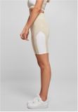 Urban Classics Ladies Color Block Cycle Shorts softseagrass/white