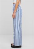 Urban Classics Ladies Striped Loose Pants white/blue