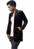Urban Classics Ladies Long Velvet Jacket black
