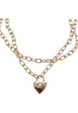 Urban Classics Heart Padlock Necklace gold