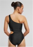 Urban Classics Ladies Asymmetric Cut Out Swimmsuit black