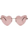 Urban Classics Sunglasses Heart With Chain rose/silver