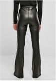 Urban Classics Ladies Synthetic Leather Flared Pants black