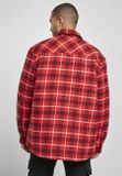 Urban Classics Plaid Quilted Shirt Jacket red/black