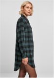 Urban Classics Ladies Oversized Check Flannel Shirt Dress jasper/black