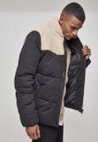 Urban Classics Sherpa Mix Boxy Puffer Jacket blk/darksand
