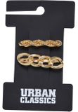 Urban Classics Chain Hair Clips 2-Pack gold
