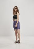 Urban Classics Ladies Imitation Leather Cycle Shorts darkduskviolet