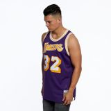 Mitchell &amp; Ness Los Angeles Lakers #32 Magic Johnson purple Swingman Jersey