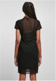 Urban Classics Ladies Mesh Double Layer Dress black