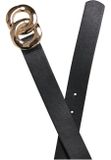 Urban Classics Synthetic Leather Chain Buckle Ladies Belt black/gold