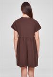 Urban Classics Ladies Organic Empire Valance Tee Dress brown