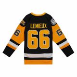 Mitchell &amp; Ness Pittsburgh Penguins #66 Mario Lemieux NHL Dark Jersey black