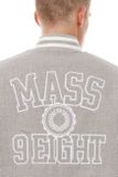 Mass Denim Athletic Baseball Jacket heather grey