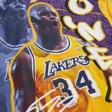 Mitchell &amp; Ness Los Angeles Lakers #34 Shaquille O&#039;Neal Player Burst Warm Up Jacket multi/white
