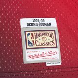 Mitchell &amp; Ness Chicago Bulls #91 Dennis Rodman Golden Hour Glaze Swingman Jersey red