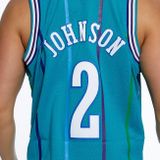 Mitchell &amp; Ness Charlotte Hornets #2 Larry Johnson teal/white Swingman Jersey 