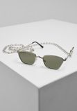 Urban Classics Sunglasses Kalymnos With Chain silver/green