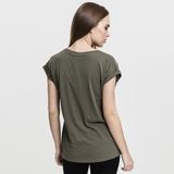 Dámské tričko Urban Classics Ladies Extended Shoulder Tee olive