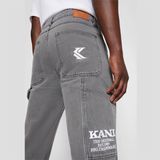 Nohavice Karl Kani Retro Tapered Workwear Denim light grey