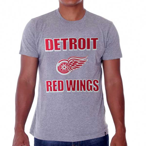 Levně 47 Brand Frozen Rope Tee Grey Detroit Red Wings
