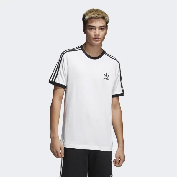 Levně Panské triko Adidas 3-Stripes Tee White