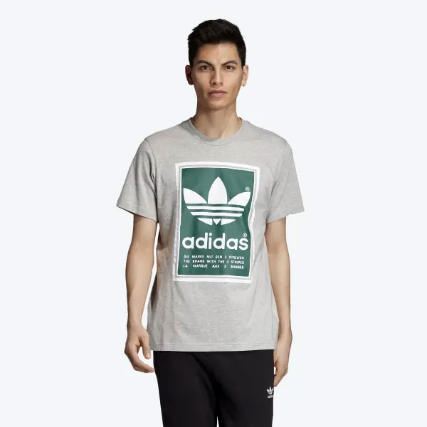 Levně Panské triko Adidas Filled Label Tee Grey