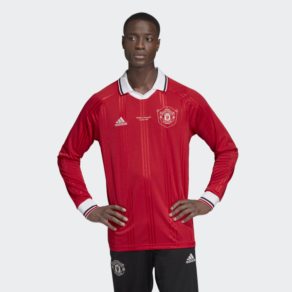 Levně Tričko Adidas Manchester United Icons Tee Rea Red