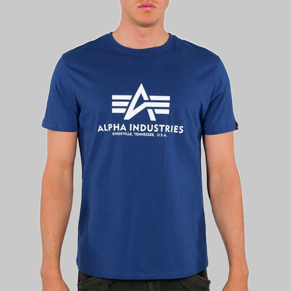 Levně Pánské tričko Alpha Industries Basic T-Shirt Blue