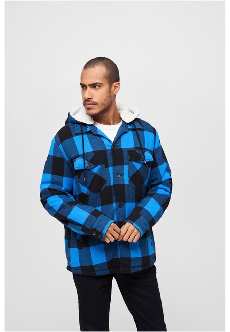 Levně Brandit Lumberjacket Hooded black/blue
