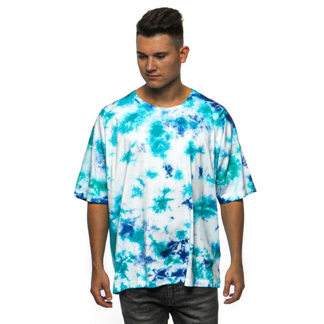 Levně Cayler & Sons CSBL Meaning Of Life Tie Dye Box Tee white/blue