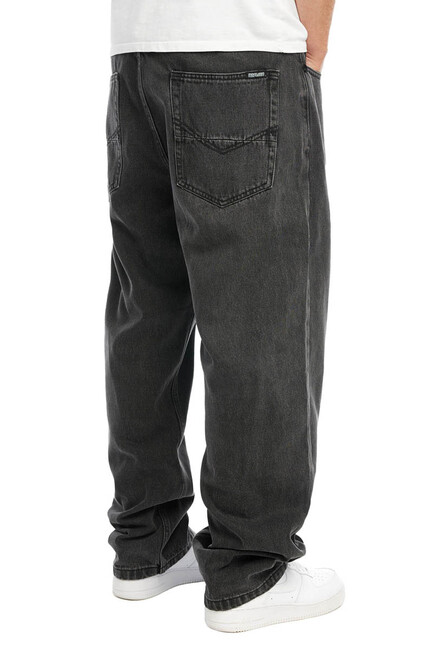 Levně Mass Denim Jeans Slang Baggy Fit black washed