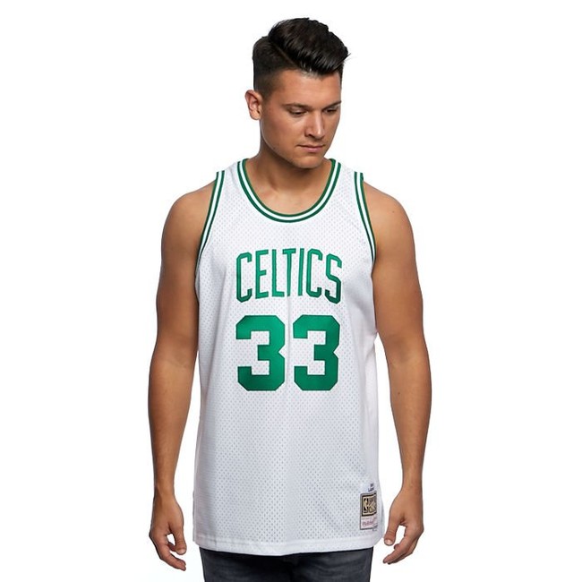 Mitchell & Ness Boston Celtics #33 Larry Bird white Swingman Jersey