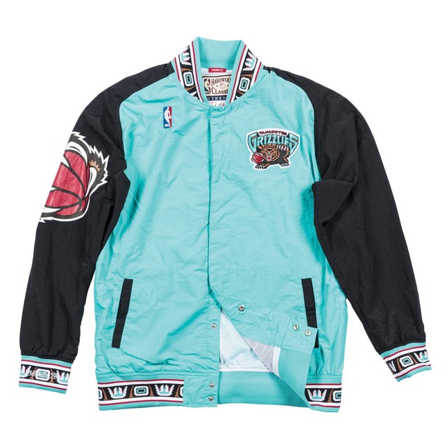 Levně Mitchell & Ness jacket Vancouver Grizzlies Authentic Warm Up Jacket teal