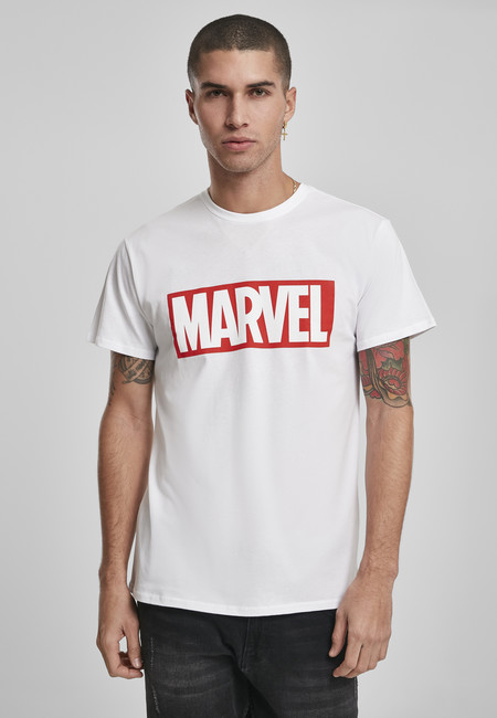 Levně Mr. Tee Marvel Logo Tee white