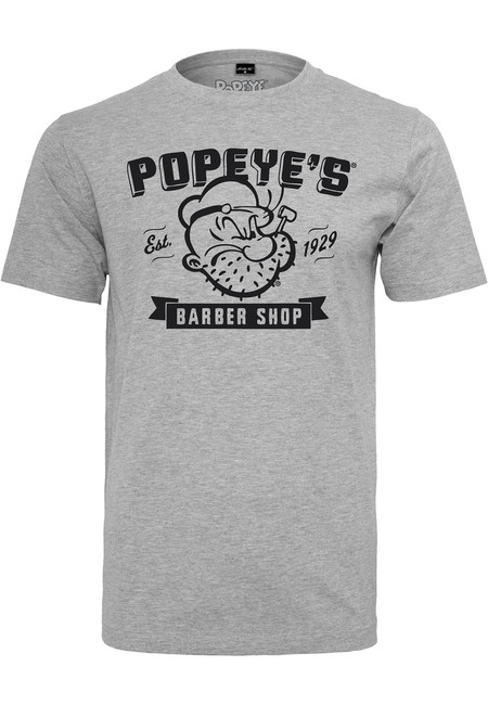 Levně Mr. Tee Popeye Barber Shop Tee heather grey