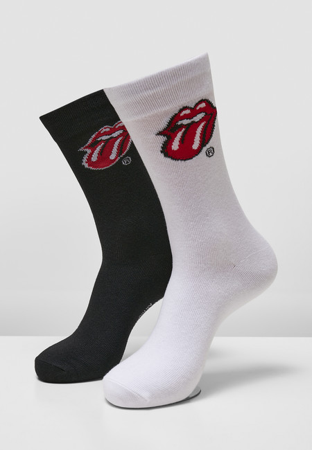 Mr. Tee Rolling Stones Tongue Socks 2-Pack black/white