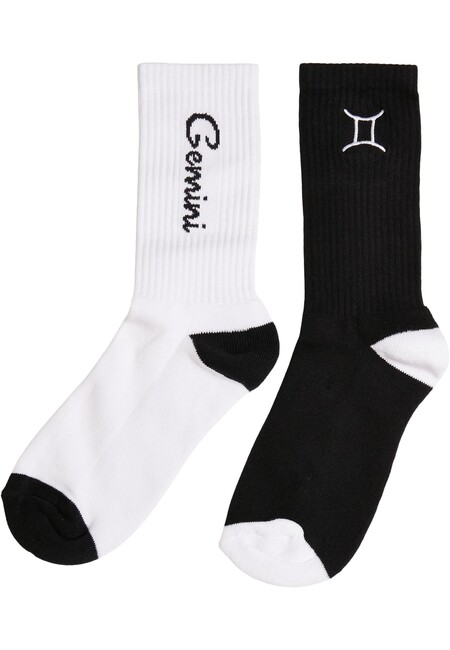 Mr. Tee Zodiac Socks 2-Pack black/white gemini