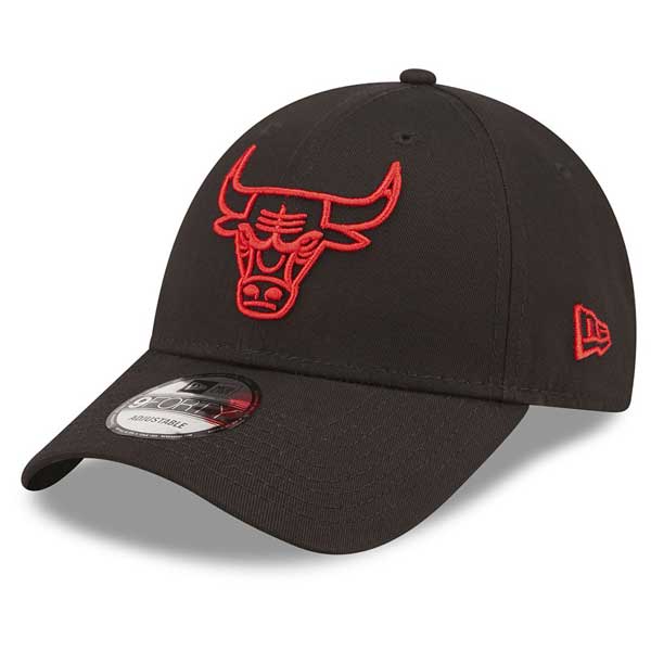 Levně kšiltovka New Era 9Forty Neon Outline Chicago Bulls Cap Black Red