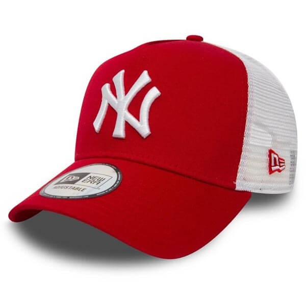 Levně New Era 9Forty Trucker Clean NY Yankees Scarlet Red