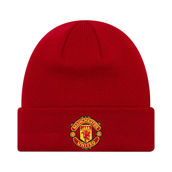 Levně Dětský kulich New Era Manchester United FC Youth Red Cuff Knit Beanie