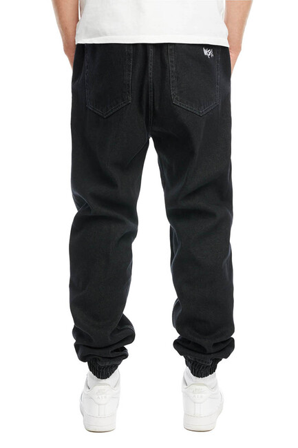 Levně Pants Mass Denim Joggers Jeans Sneaker Fit Signature 2.0 black washed