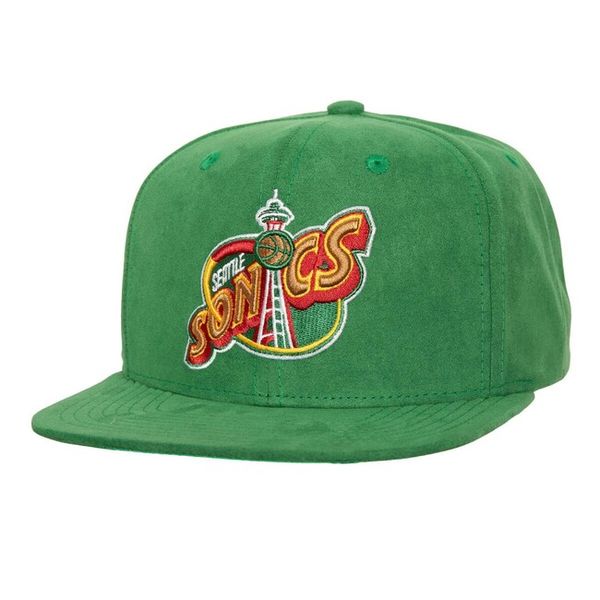 Mitchell & Ness snapback Seattle Supersonics Sweet Suede Snapback green