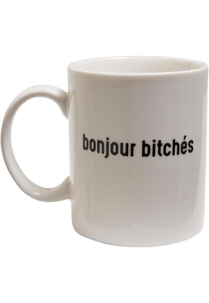 Mr. Tee Bonjour Bitches Cup white