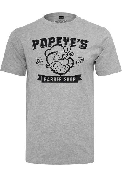 Mr. Tee Popeye Barber Shop Tee heather grey