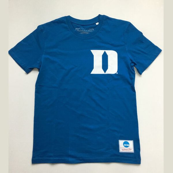 T-shirt Mitchell & Ness Duke University NCAA Large Left Chest Logo Tee royal