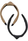 Urban Classics Braid Bast Headband 2-Pack black/beige