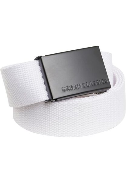 Urban Classics Canvas Belts white/black